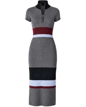 Toccin Dasha Striped Knit Midi Dress - White