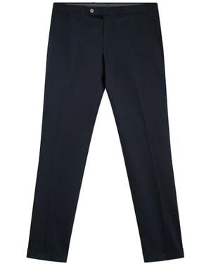Barba Napoli Milano Pressed-Crease Turned-Up Trousers - Blue