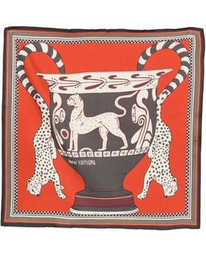 Inoui Edition Leopard-Print Scarf - Red