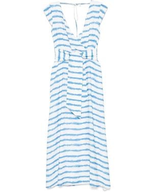 Max & Moi Maxi-Jurk Met Tie-Dye Print - Blauw
