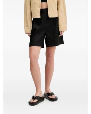 HUGO Shorts A Vita Alta Con Pieghe - Nero