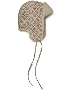 Tory Burch ロゴ ハット - ナチュラル