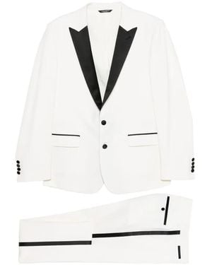 Dolce & Gabbana Smoking mit steigendem Revers - Weiß