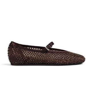 Le Silla Gilda Embellished Ballet Flats - Brown