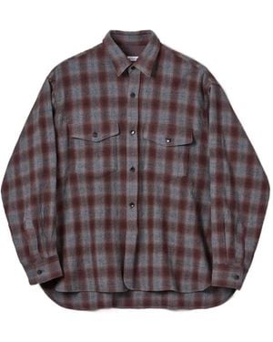 Kaptain Sunshine Check-Pattern Button-Down Shirt - Grey