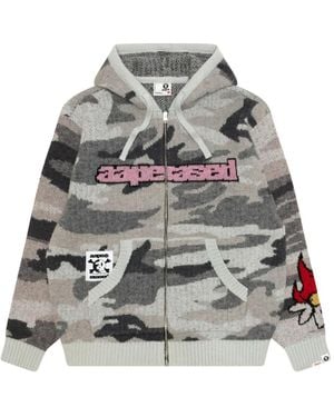 Aape By A Bathing Ape Hoodie À Motif Camouflage - Gris