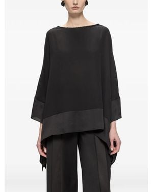 Nissa Embellished Chiffon Top - Black