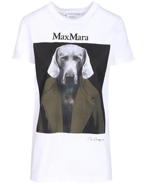 Max Mara William Wegman Dog-Print T-Shirt - White