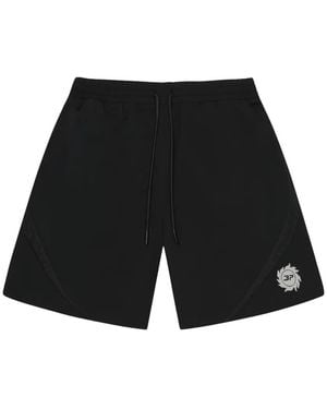 BROKEN PLANET Logo-Print Drawstring Swimming Shorts - Black