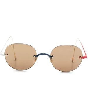 Thom Browne Round-Frame Sunglasses - Natural