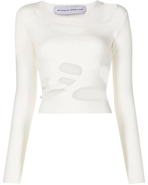 Gloria Coelho T-Shirt À Détail De Découpes - Blanc