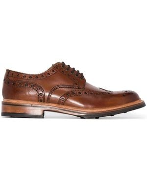 Grenson Archie Leather Lace-Up Brogues - Brown