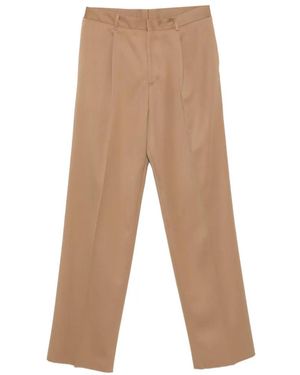 Lardini Pleated Straight-Leg Pants - White