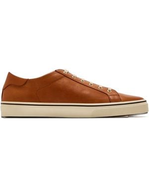 Brunello Cucinelli Leather Lace-Up Sneakers - Brown