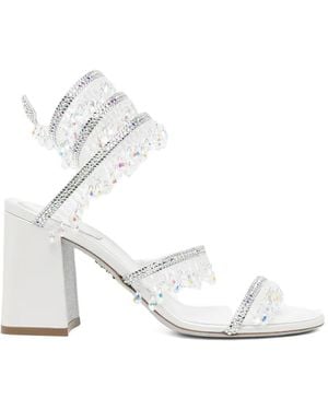 Rene Caovilla 80Mm Jahanara Sandals - White