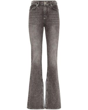 Philipp Plein Vaqueros Acampanados De Talle Alto - Gris