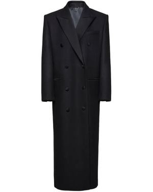 Magda Butrym Double-Breasted Wool Maxi Coat - Black