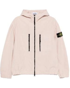 Stone Island Zip-Fastening Hooded Jacket - Pink