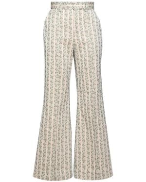 Rosie Assoulin Floral-Pattern Trousers - White