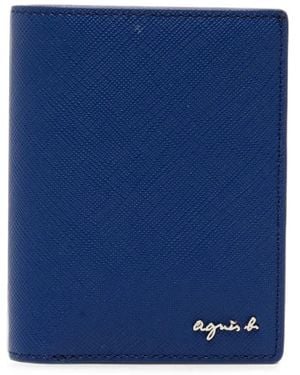 agnès b. Leather Wallet - Blue