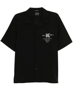 Ksubi Rose-Print Resort Shirt - Black