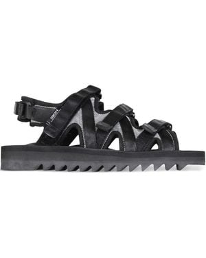 Suicoke Touch-Strap Flat Sandals - Black