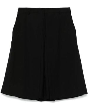 Ami Paris Panel-Detail Shorts - Black