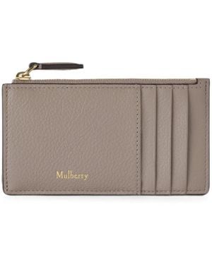 Mulberry Continental Zipped Card Holder - Gray