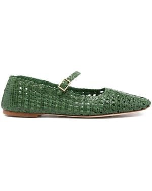 Fabio Rusconi Ambra Woven Leather Ballet - Green