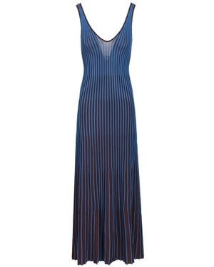 STAUD Gestreepte Blousejurk - Blauw