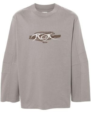 Roa グラフィック ロングtシャツ - グレー