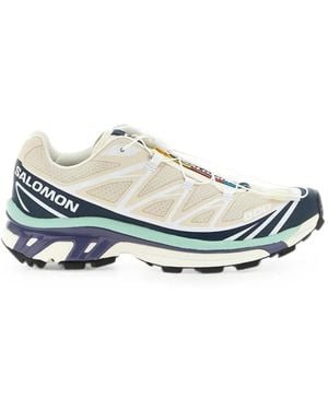 Salomon Xt-6 Logo-Print Trainers - White