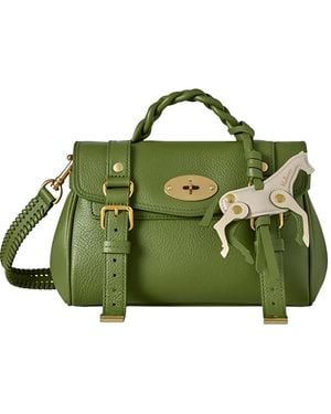 Mulberry Mini Alexa Horse Charm Crossbody Bag - Green