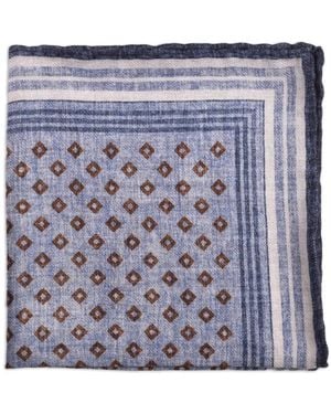 Brunello Cucinelli Fazzoletto Da Taschino A Righe - Blu