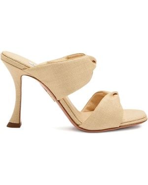 Aquazzura 95Mm Twist-Detail High-Heel Sandals - Natural