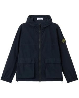 Stone Island "Short Parka" Jacket - Blue