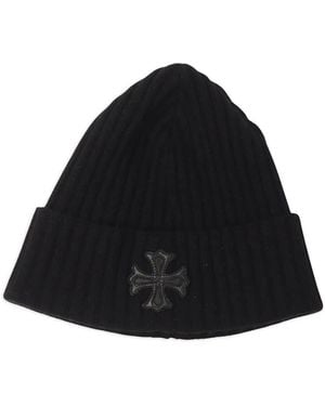 Chrome Hearts Bonnet À Patch En Cuir - Noir