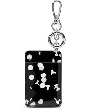 Maison Margiela Confetti-Print Keyring Card - White