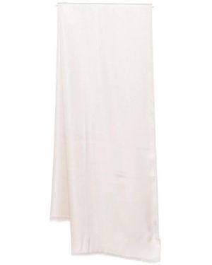 Twinset Fringed-Edge Scarf - White