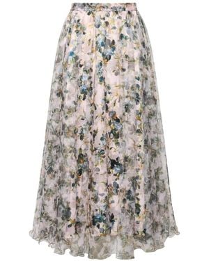 Cinq À Sept Sofia Floral Midi Skirt - White