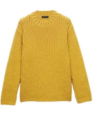 Prada Shetland Wool Crew-Neck Jumper - Yellow