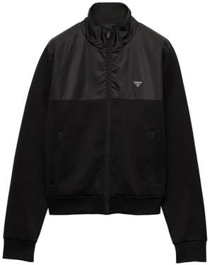 Prada Re-Nylon Jack Met Vlakken - Zwart