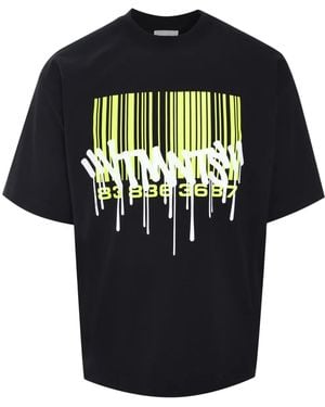 VTMNTS T-Shirt Graffiti Big Barcode - Nero