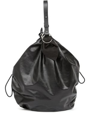 Maison Margiela Leather Tote Bag - Black