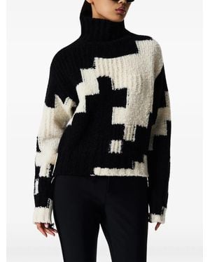 Perfect Moment Chunky Wool Cropped Sweater - Black