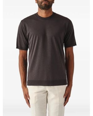Altea Crew-Neck Knitted T-Shirt - Black