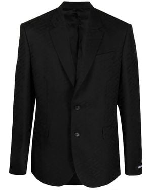 Versace Sakko Mit La Greca-Muster - Schwarz