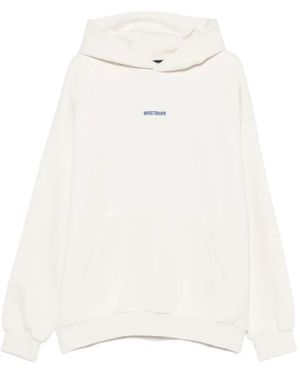 WRSTBHVR Garm V5 Logo-Print Hoodie - White