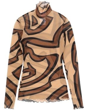 PUCCI Labirinto-Print Long-Sleeve Top - Natural