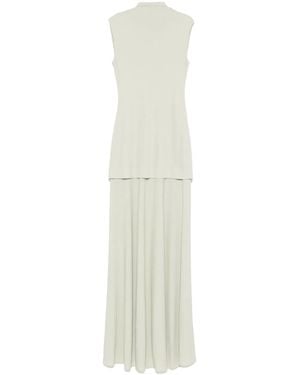 JIL SANDER レイヤードマキシドレス Jil Sander レイヤード マキシドレス ブラック | Lyst